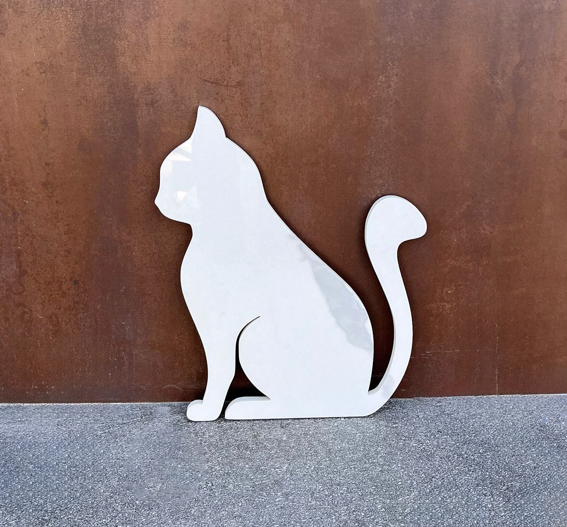 HANDMADE PORCELAIN CAT DECORATION