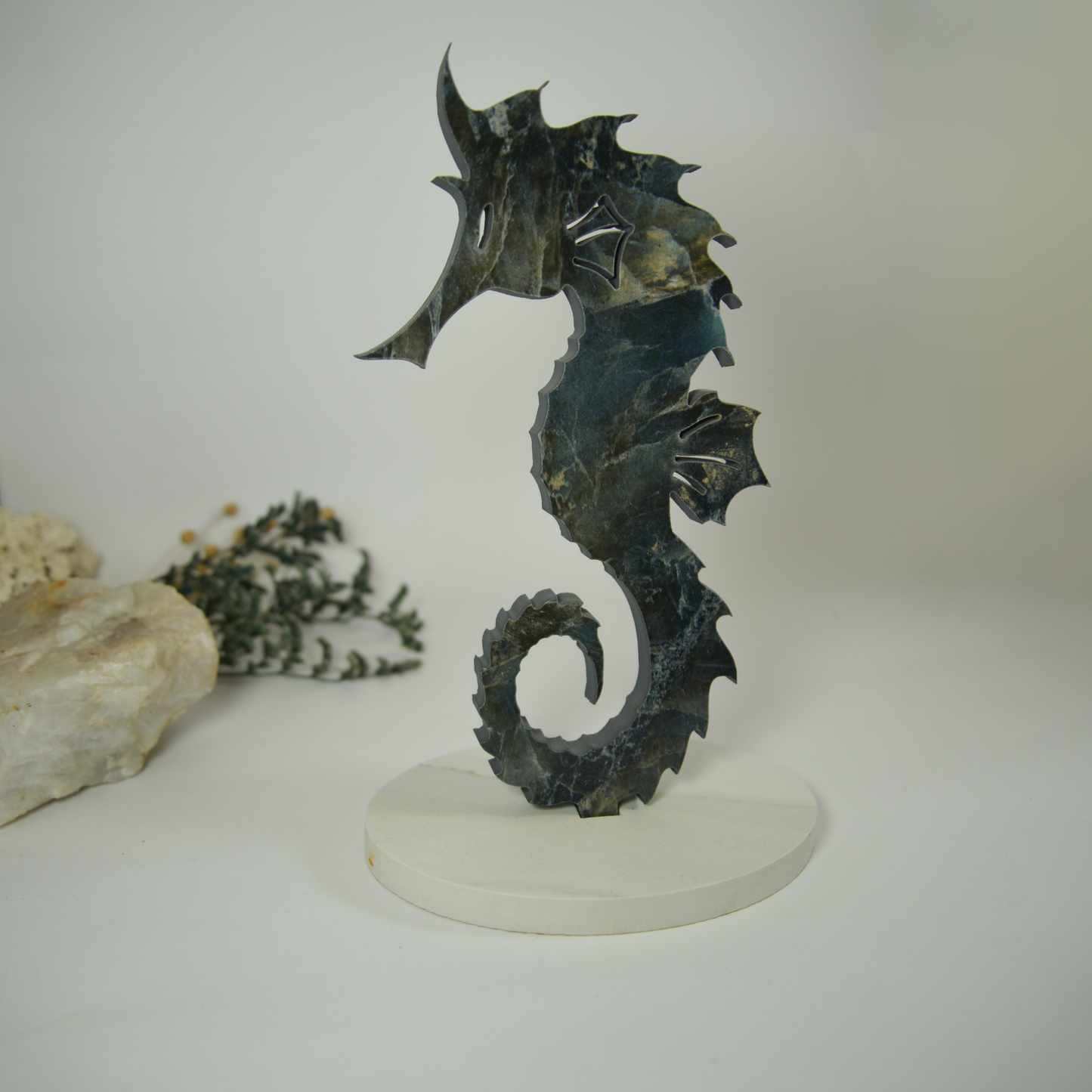 Marble Decor Seahorse