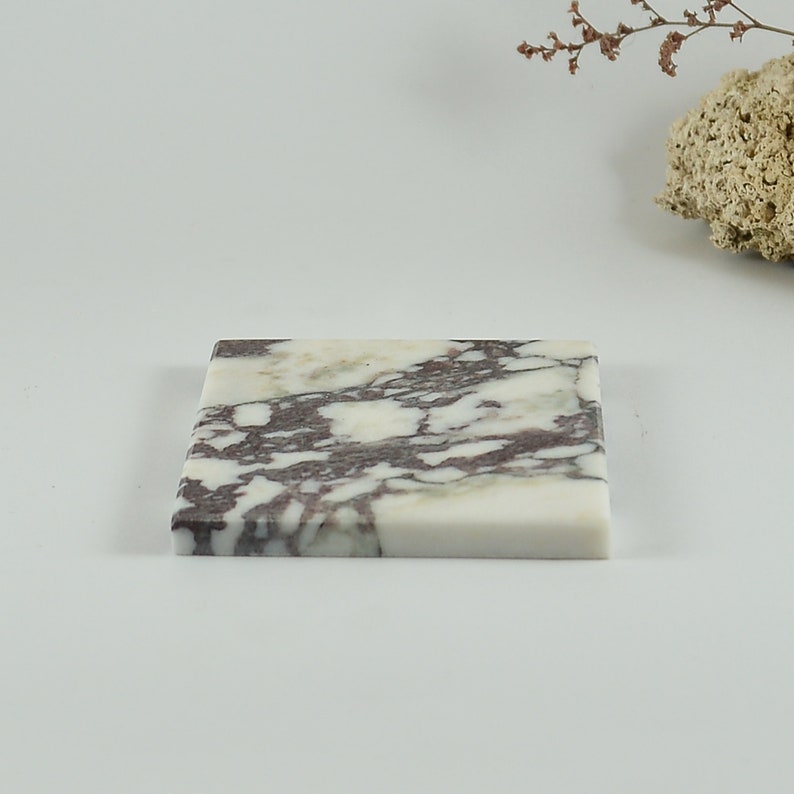 Natural Stone Turkish Marble Coaster Set